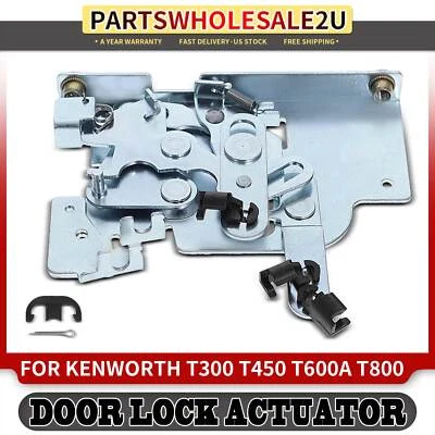 Atuador de trava de porta cromado amarelo driver frontal para Kenworth T300 T450 T800 T600A - Imagem 1 de 4