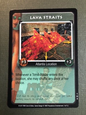 1999 Tomb Raider Trading Card #105 Lava Straits NM Nice! - Image 1 of 4