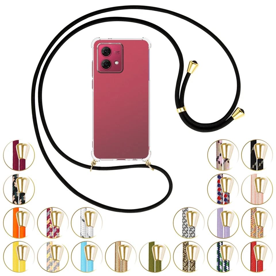 Collana (O) per Motorola Moto G84 5G (6.5'') Cover protettiva Custodia con cordi - Immagine 1 di 4