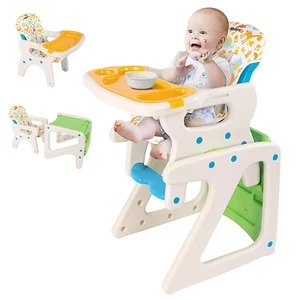 3 in 1  Adjustable Baby High Chair Seat Convertible Toddler Feeding Tray US - Picture 1 of 6