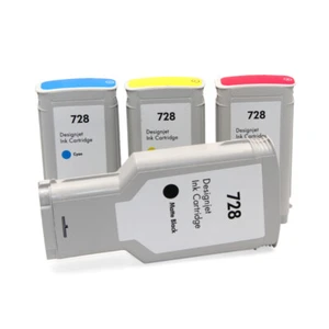 Cartucho de tinta compatible con HP728 4 PIEZAS/CONJUNTO para HP DesignJet T730 T830 - Imagen 1 de 6