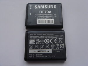 Batteria Originale Samsung BP70A BP-70A Genuino Accumulatore SL630 TL110 ST88
