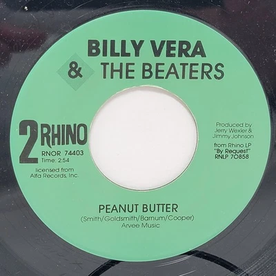 Billy Vera Peanut Butter / At This Moment 7" 45rpm EX Vinyl 80's Record 45 - Image 1 of 2