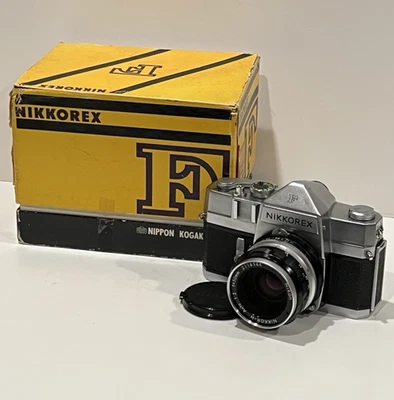 Cámara fotográfica Nikon Nikkorex F 35 mm SLR con lente Nikkor-H 50 mm f/2 + caja - LEER Foto 1 de 4