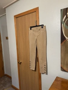 Chico's "Pull-On Jegging Ankle" Size 00R (2R) Solid Tan Mid-Rise Jeggings - EUC - Picture 1 of 6