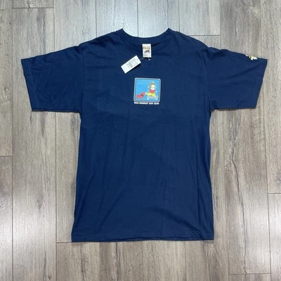 Camiseta de skateboard vintage años 90 azul hasta el borde ropa de calle mono niño para hombre talla L Foto 1 de 4