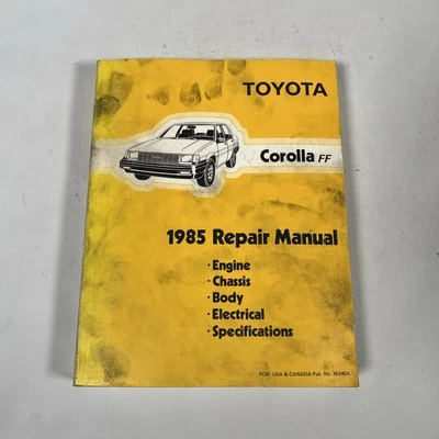 1985 Toyota Corolla FF fábrica OEM loja serviço reparo manual de manutenção - Imagem 1 de 4