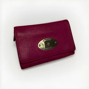 Luxury Mulberry Pink Leather Wallet with Gold Hardware ZM2 - Picture 1 of 20