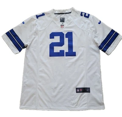 Camiseta deportiva cosida Nike Onfield Dallas Cowboys para hombre XL blanca Elliott #21 Foto 1 de 4