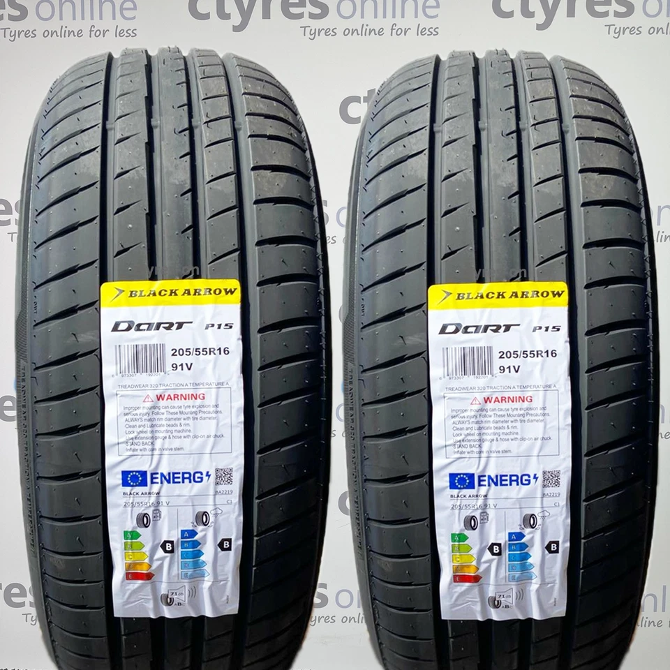2 X New 205 55 16 91V  BLACKARROW P15 2055516 205/55R16 *B/B RATED* (2 TYRES) - Image 1 of 1