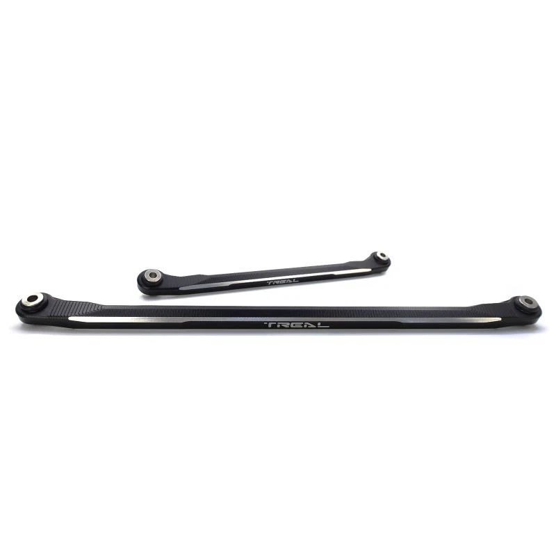 Treal X0034LUD7X Aluminum 7075 Front Steering Linkages Set (Black) for Axial ... - Image 1 of 1