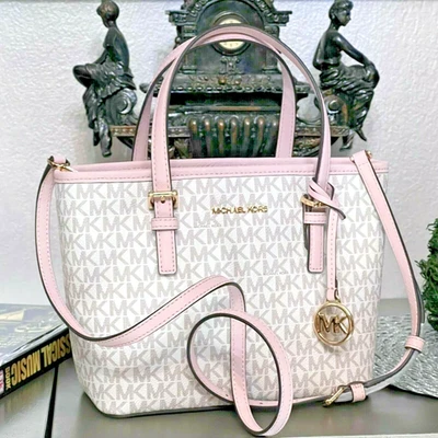 Bolso de Mano Michael Kors Jet Set Viaje Extra Pequeño Polvo Rubor Vainilla Foto 1 de 4