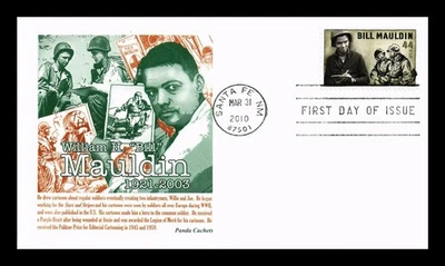 DR JIM STAMPS US COVER BILL MAULDIN WWII WILLIE AND JOE FDC PANDA CACHET - Image 1 of 2