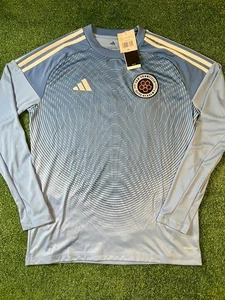 Adidas San Francisco Elite Team hellblau Langarm Trainingstrikot Gr. XL - Bild 1 von 6