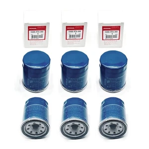 6x Genuine OEM Honda Oil Filters w/Gaskets MADE IN JAPAN 15400-RTA-003 JDM NEW - Picture 1 of 12