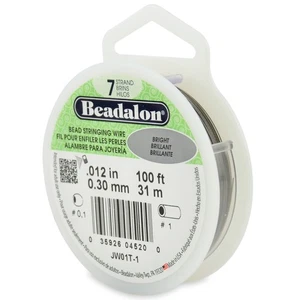 Beadalon Stringing Wire 7-Strand .012"X30'-Bright - Picture 1 of 1