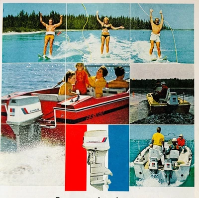 Evinrude Triumph 1972 barco motor publicidad navegación pesca vintage DWW10F Foto 1 de 2