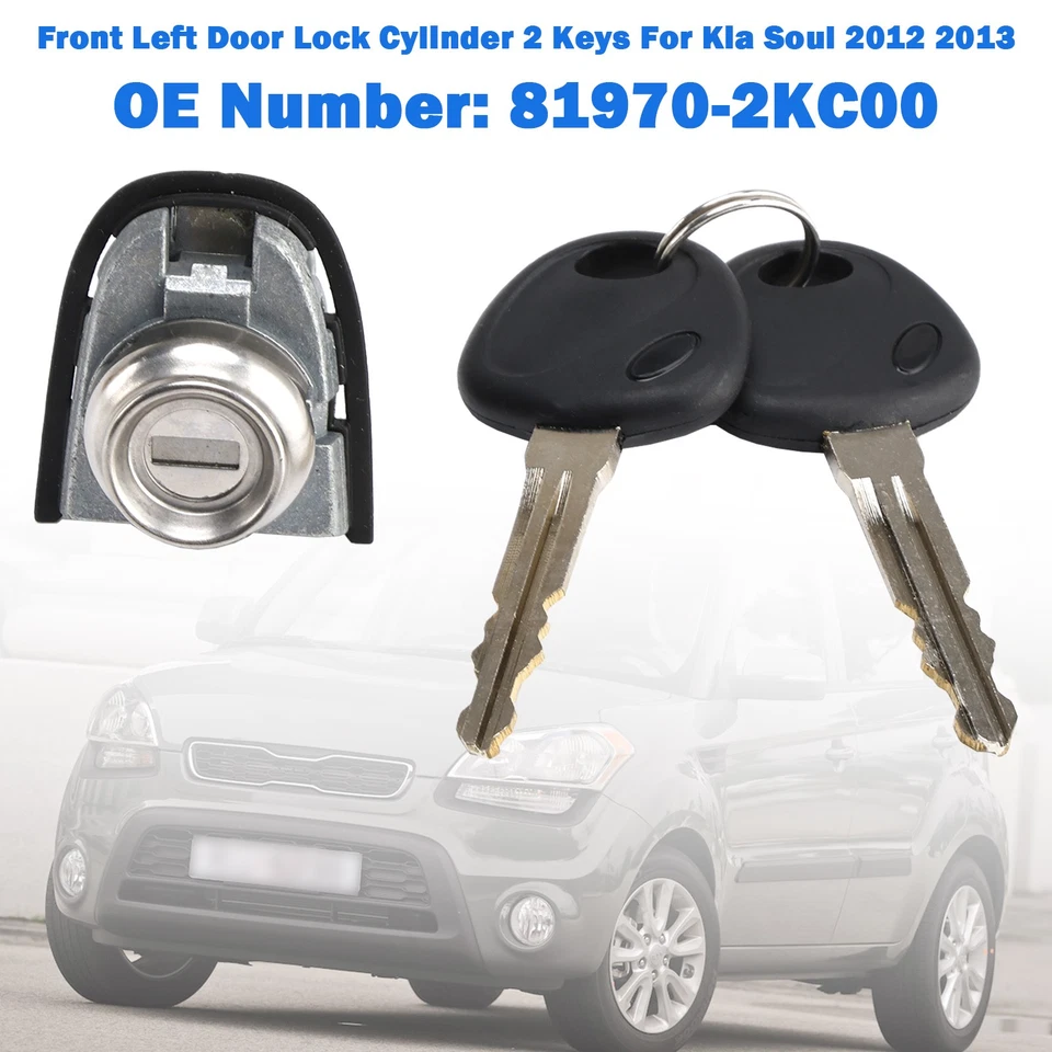 Front Left Door Lock Cylinder 2 Keys 81970-2KC00 For Kia Soul 2012 2013 Foto 1 de 4