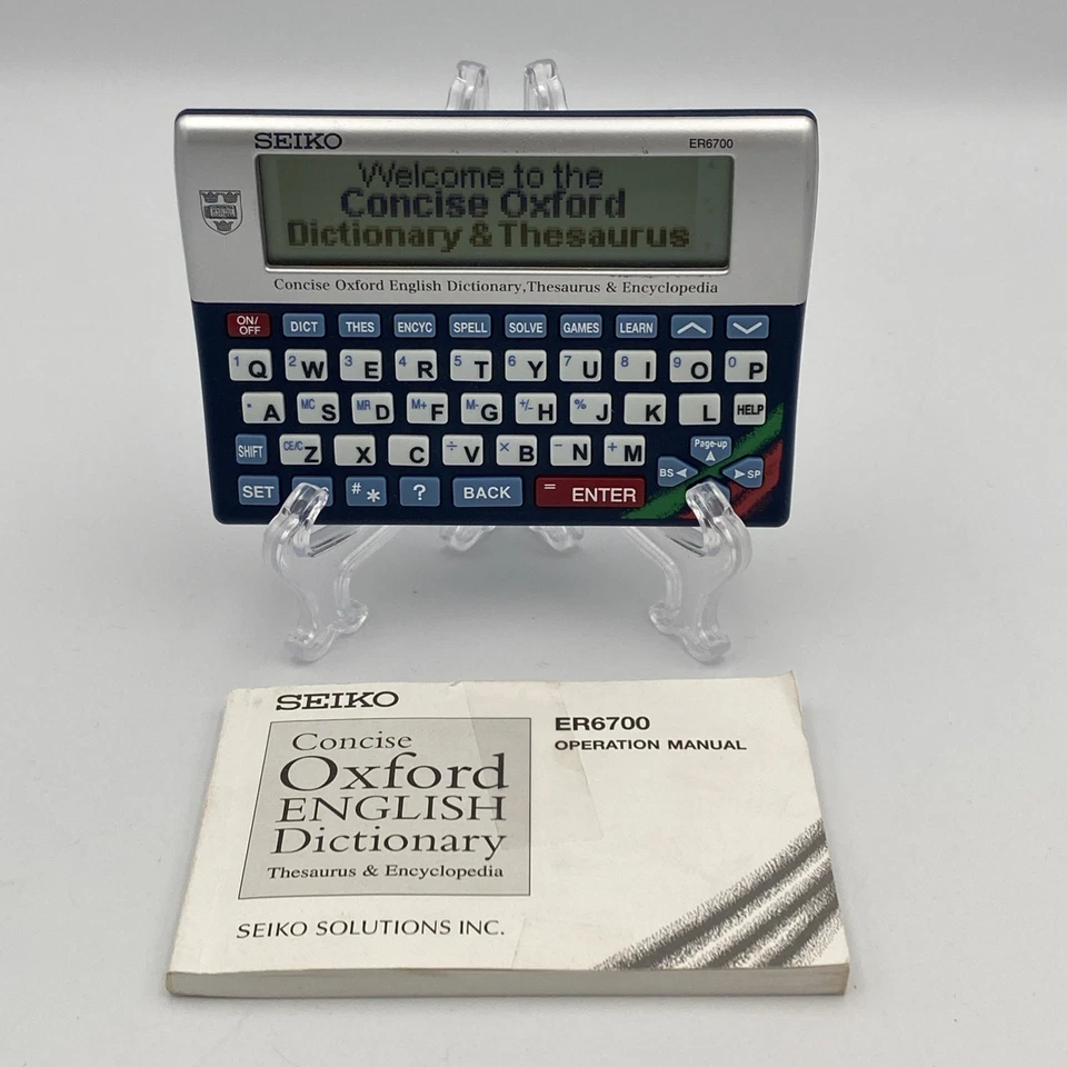 Seiko ER6700 Concise Oxford English Dictionary Thesaurus Encyclopedia Electronic - Image 1 of 4