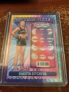Boleto ganador Dakota Ditcheva 2025 Panini Contenders PFL plateado 67/99 - Imagen 1 de 1