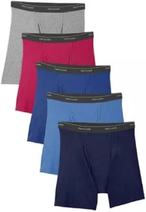 Fruit of the Loom Select Men's 5-Pack Boxer Briefs - Assorted Stripes TS5CELS - Picture 1 of 1