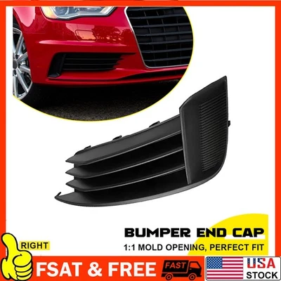 Front Bumper Fog Light Lamp Cover Grilles For AUDI S3 A3 2013-2017 Right Side B - Image 1 of 4