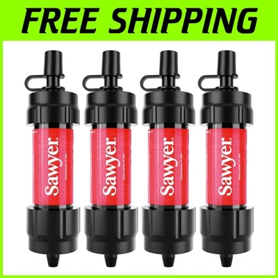 Portable Water Filtration System, Red, 4-Pack - Image 1 of 4