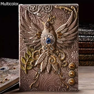Phoenix Embossed A5 Journal Notebook 100 Pages 3D Notepad PU Leather Planner - Picture 1 of 17