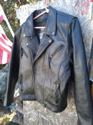 Chaqueta para hombre USA Bikers de cuero talla extra grande Thinsulate Foto 1 de 4