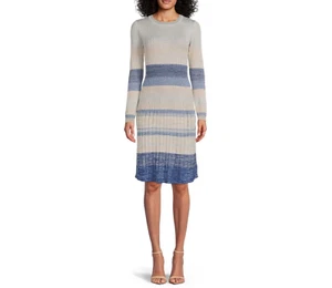 Time and Tru Women's Long Sleeve Plaited Rib Sweater Dress, Size: XL(16-18) - Picture 1 of 5