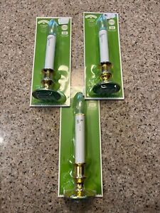 Holiday Time Wal-mart Candle Lamps 3 Battery Operated Candlesticks New!!