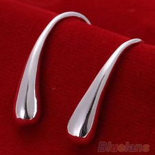 Dangles, 1 1/4" Sterling Silver 925 "Teardrop"