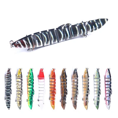 1 Stück 10cm/10g Angeln Köder 9-Segment Fischköder Gelenkköder Untergang Wobbler - Bild 1 von 4