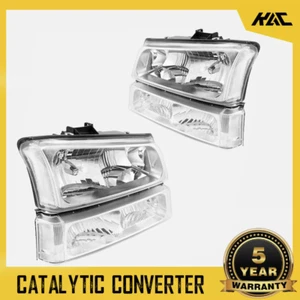 2X Conjunto de faros cromados para Chevrolet Avalanche 1500 03-06 plástico ABS - Imagen 1 de 12
