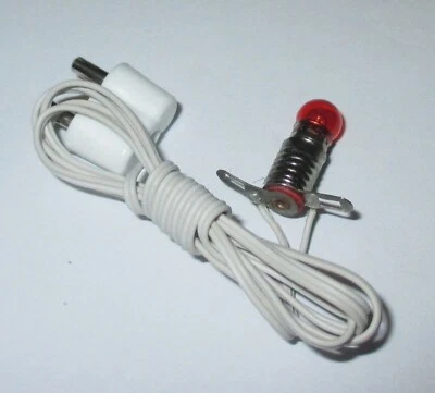 Kahlert - Beleuchtung E5.5 rot mit 2 Fahnen 3,5 Volt NEU/OVP