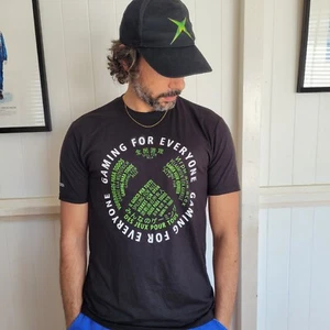 Xbox Gaming T Shirt & Logo Hat Black Medium Microsoft FREE TRACKED POSTAGE - Foto 1 di 12