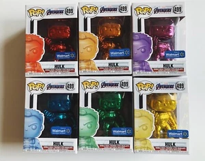 Funko POP! Avengers Endgame: Hulk CHROME set di 6 RARI - Walmart Escl. 499 - Foto 1 di 6