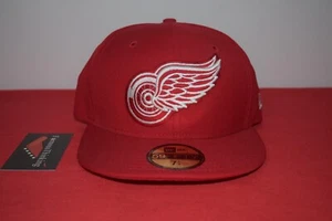NHL New Era Detroit Red Wings Hockey Hat 59Fifty OLDER STYLE  RARE Not Lions NBA - Picture 1 of 8