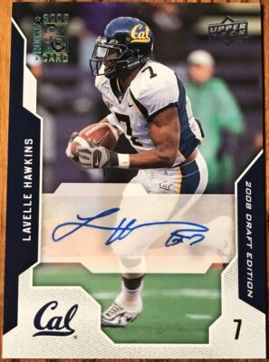 2008 Upper Deck Draft Edition Autographs Lavelle Hawkins #62 California - Image 1 of 2