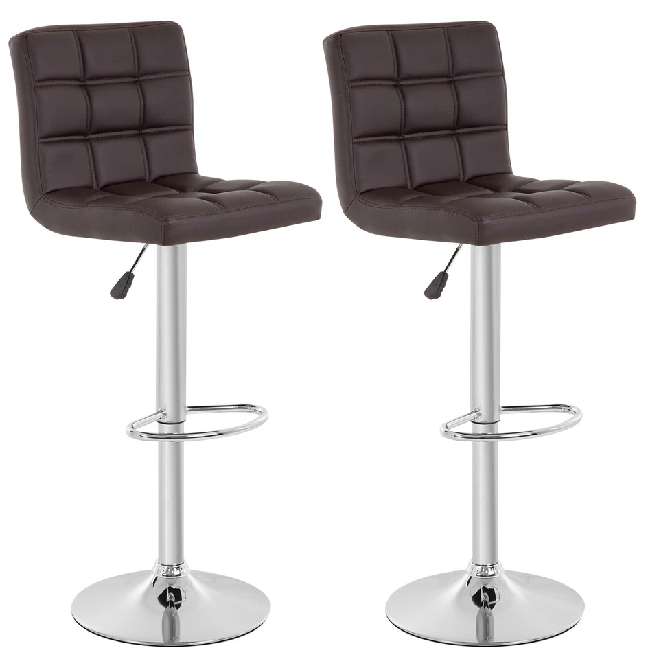 Modern Bar Stool Set Of 2 Barstools Height Adjustable Counter Height Swivel Bar - Image 1 of 4