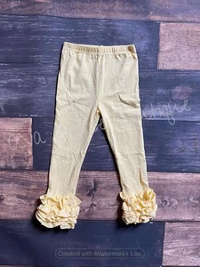 Soft Yellow Ruffle Icing Leggings - Picture 1 of 1