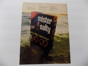 LOOK 1968/2 STAMPA ANNUNCIO MISTER SALTY PRETZELS NABISCO OCEAN BEACH - Foto 1 di 1