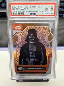 2024 Star Wars High Tek 26 Darth Vader Throne Room Orange Magma Diff  /25 PSA 10 - Picture 1 of 3