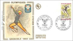 Xe JEUX OLYMPIQUES D'HIVER - GRENOBLE -1968 - FDC