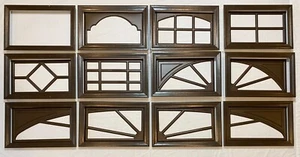 Dark Brown Amarr Garage Door Window Kit Short Panel Frame Insert Glass Options - Picture 1 of 40