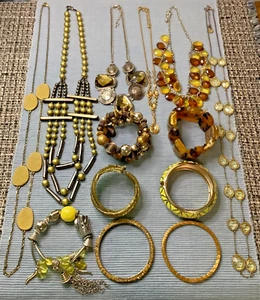 Vintage Talbots, Sequin, Avon, Soft Yellows, Mixed Jewelry Lot - Picture 1 of 15