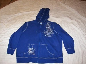 Just My Size Embellished Hoodie - 1X (16W) - Zip Front - Picture 1 of 7
