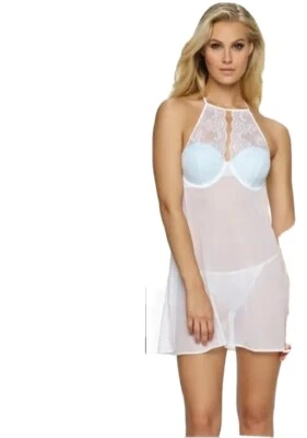 Jezebel Crave Encaje Halter Con Aros Chemise y Tanga Conjunto Mujer Talla Pequeña Foto 1 de 4