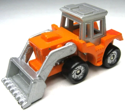 VINTAGE 1987 GALOOB MICRO MACHINES CONSTRUCTION FRONT LOADER ORANGE W/ SILVER - Image 1 of 4