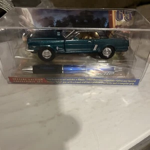 Turquoise Green Yafa collectable 1965 Mustang with Pen, New in box - Picture 1 of 8